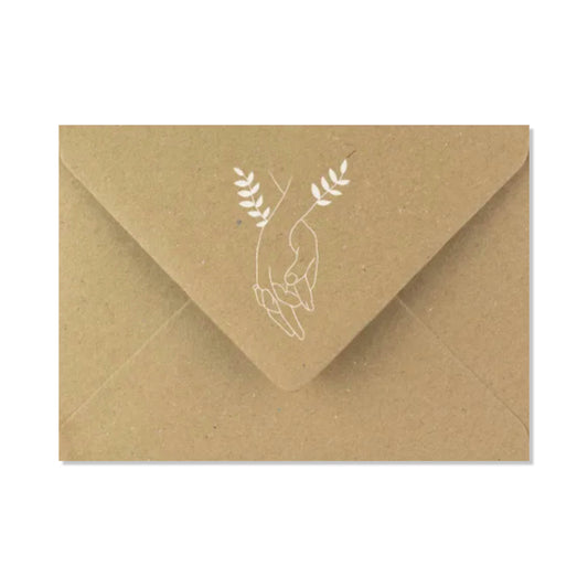 5 enveloppes kraft illustration C6