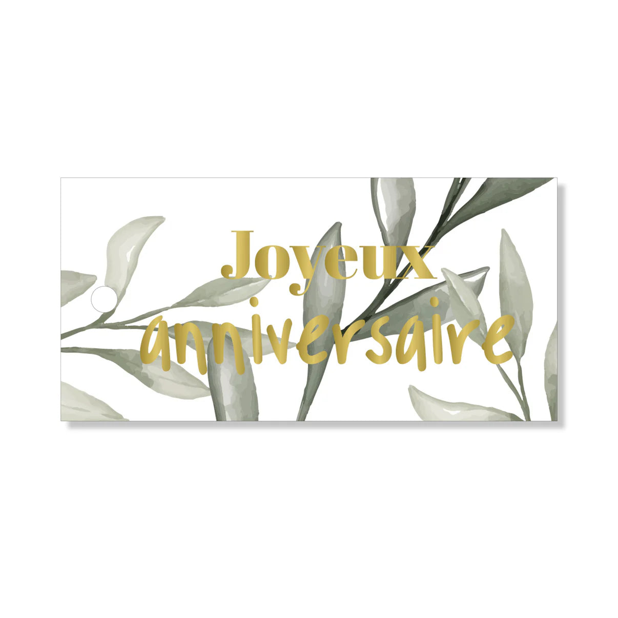 Lot de 6 étiquette "joyeux anniversaire" aquarelle gold