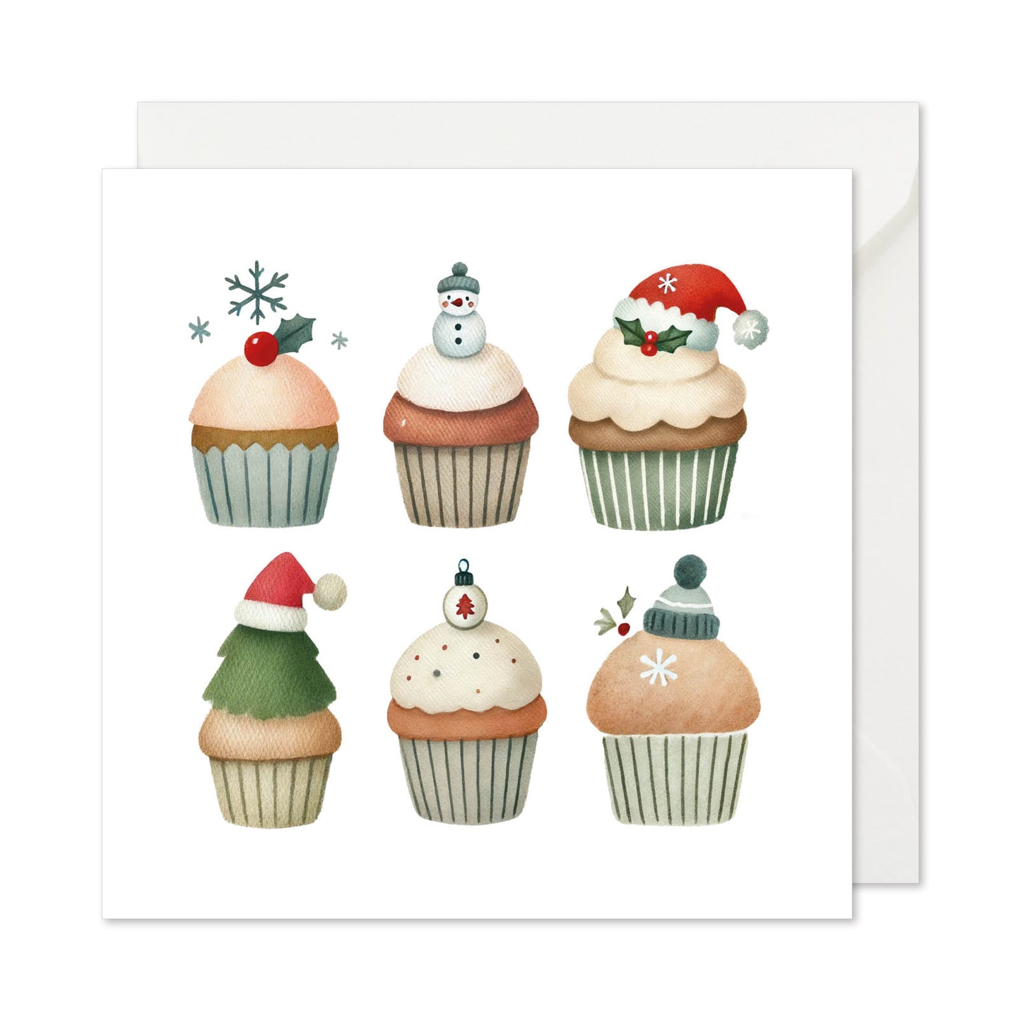 Aquarell-grüne "alles Gute zum Geburtstag" quadratische Grußkarte