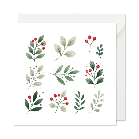 Aquarell-grüne "alles Gute zum Geburtstag" quadratische Grußkarte