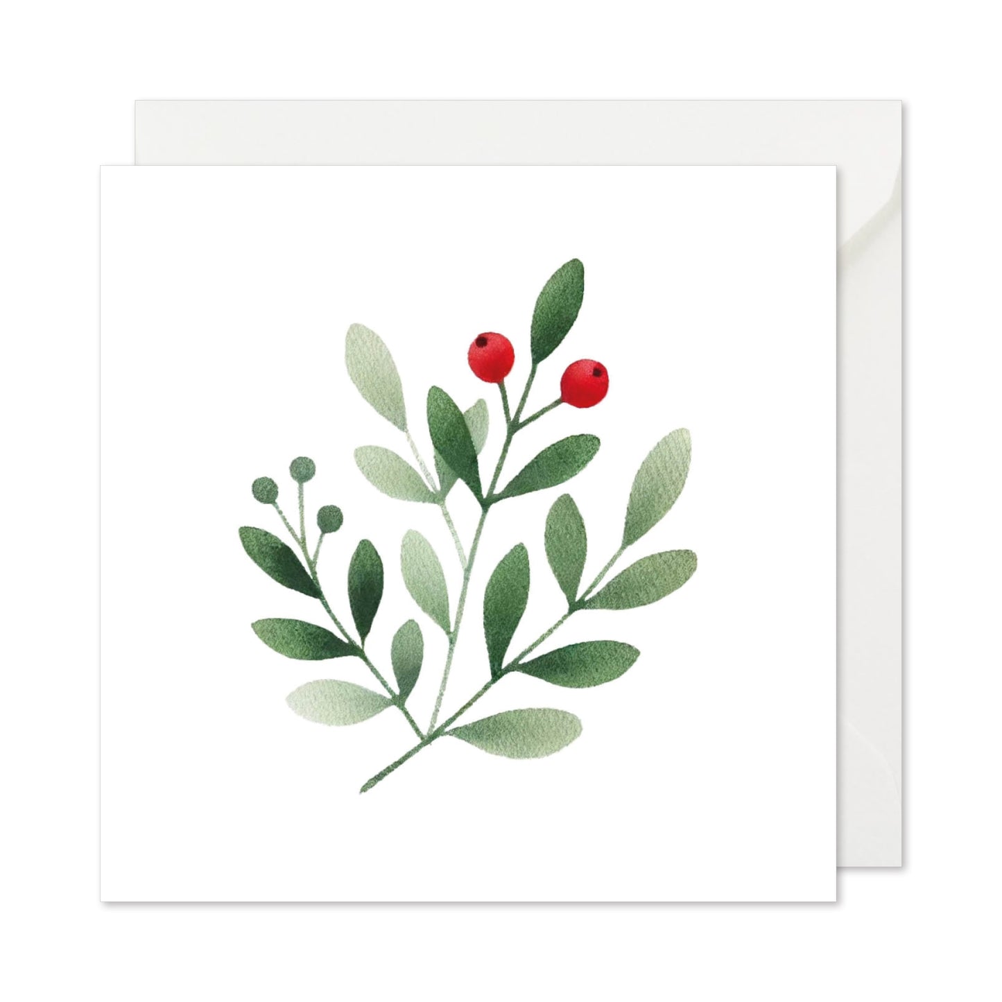 Aquarell-grüne "alles Gute zum Geburtstag" quadratische Grußkarte