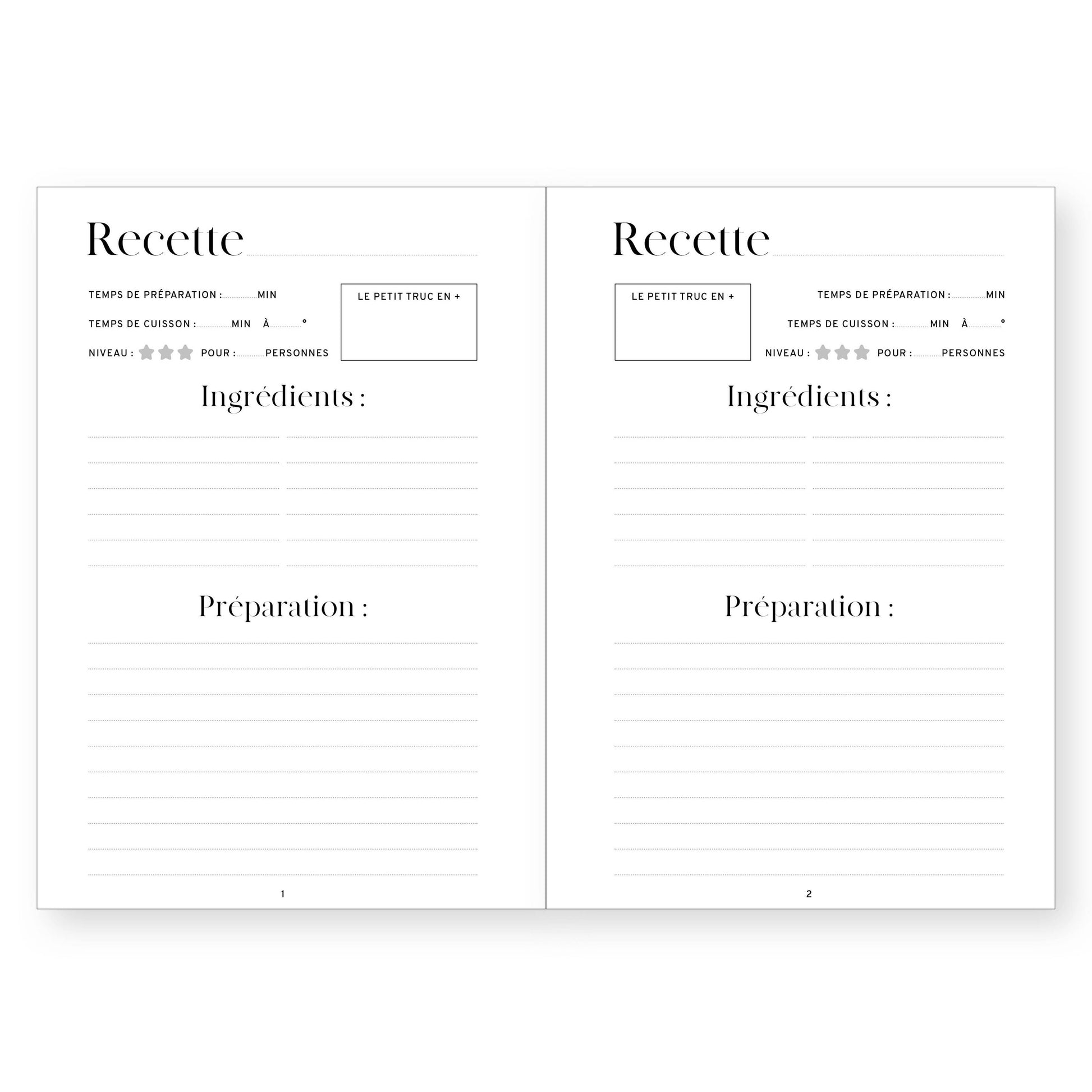 Cahier de recettes – Seven Paper