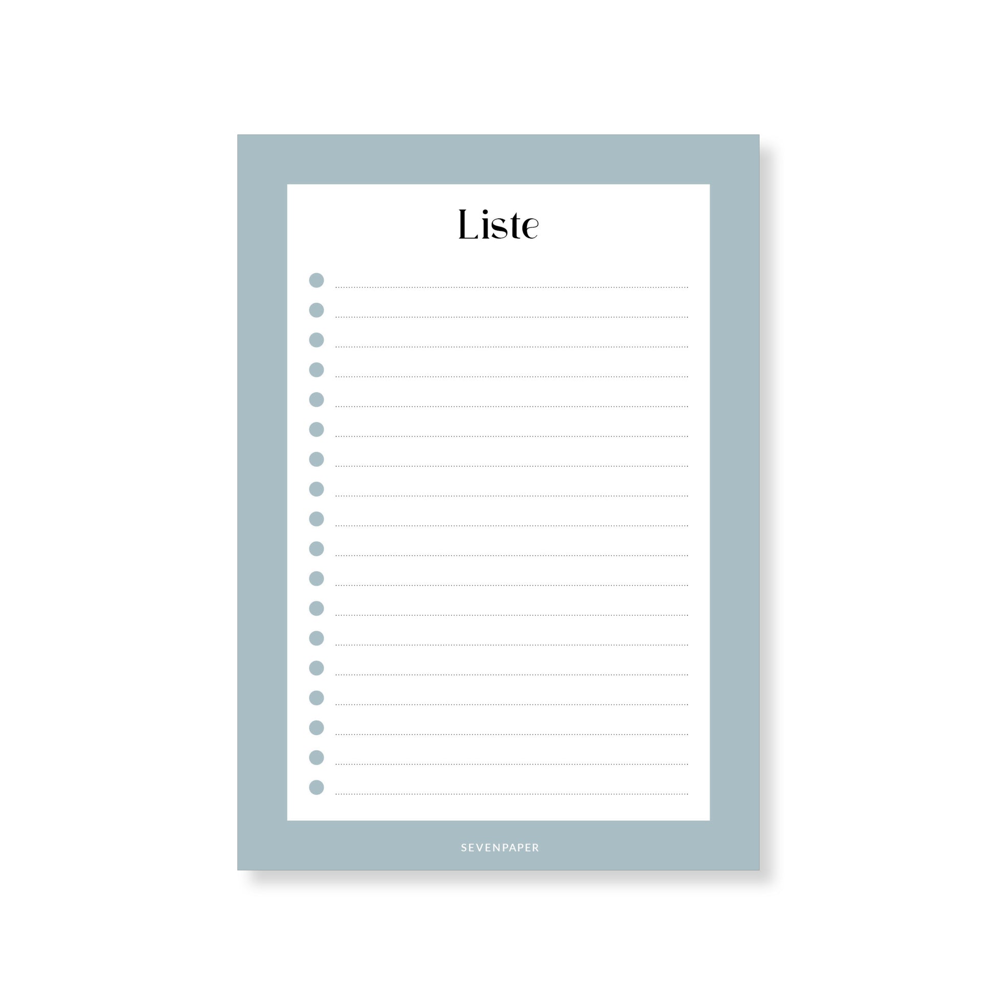 Bloc-notes liste A6 - bleu pastel – Seven Paper
