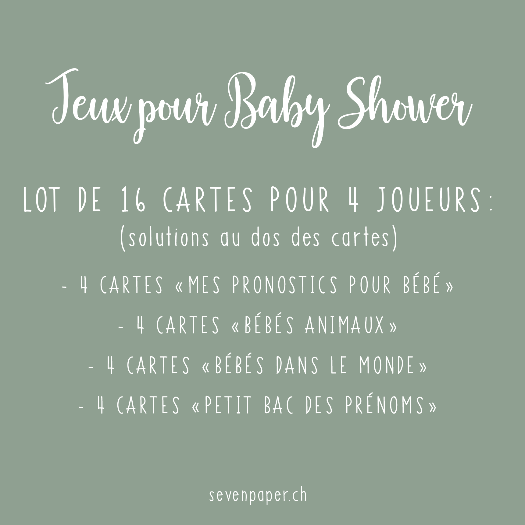 jeux baby shower