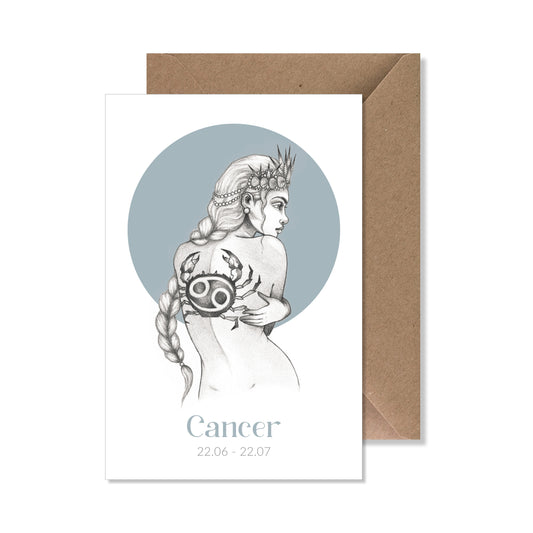 Carte de vœux zodiaque A6 "cancer"