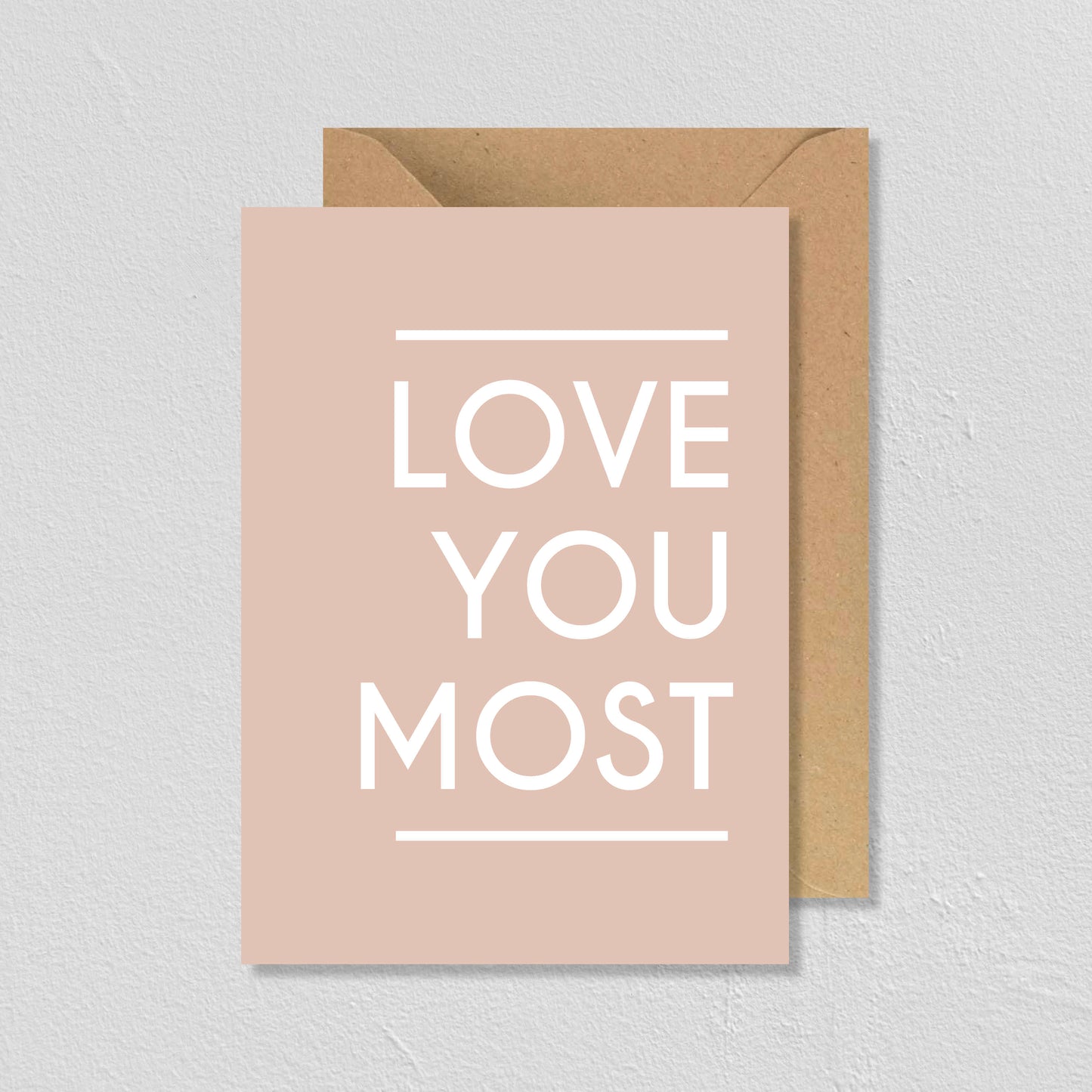 CARTE DE VŒUX "LOVE YOU MOST" - SEVEN PAPER