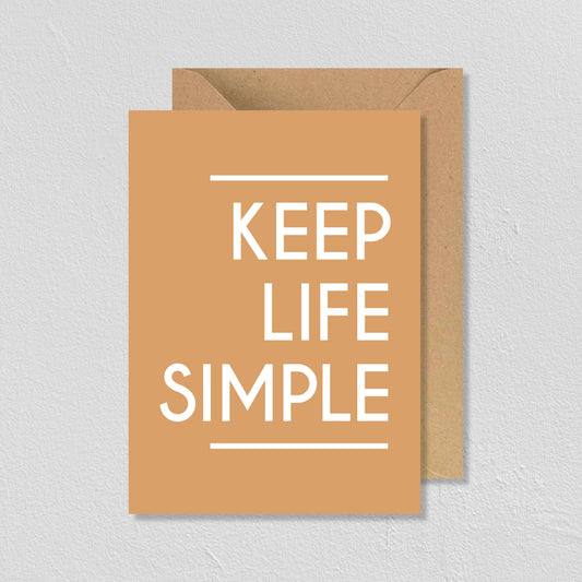 CARTE DE VŒUX "KEEP LIFE SIMPLE" - SEVEN PAPER