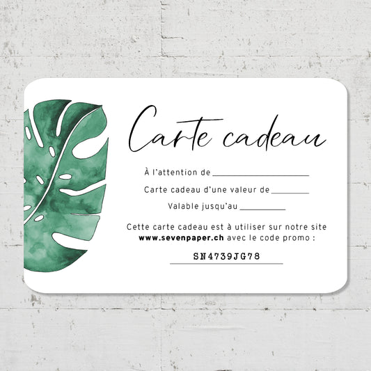 CARTE CADEAU - SEVEN PAPER