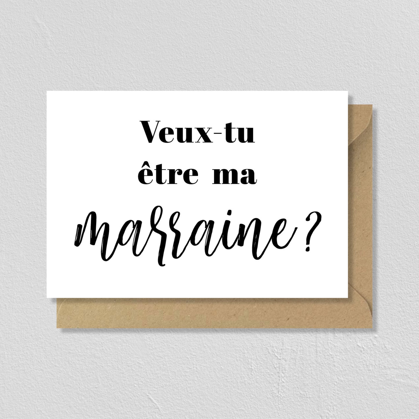 CARTE DE VŒUX "MARRAINE" - SEVEN PAPER