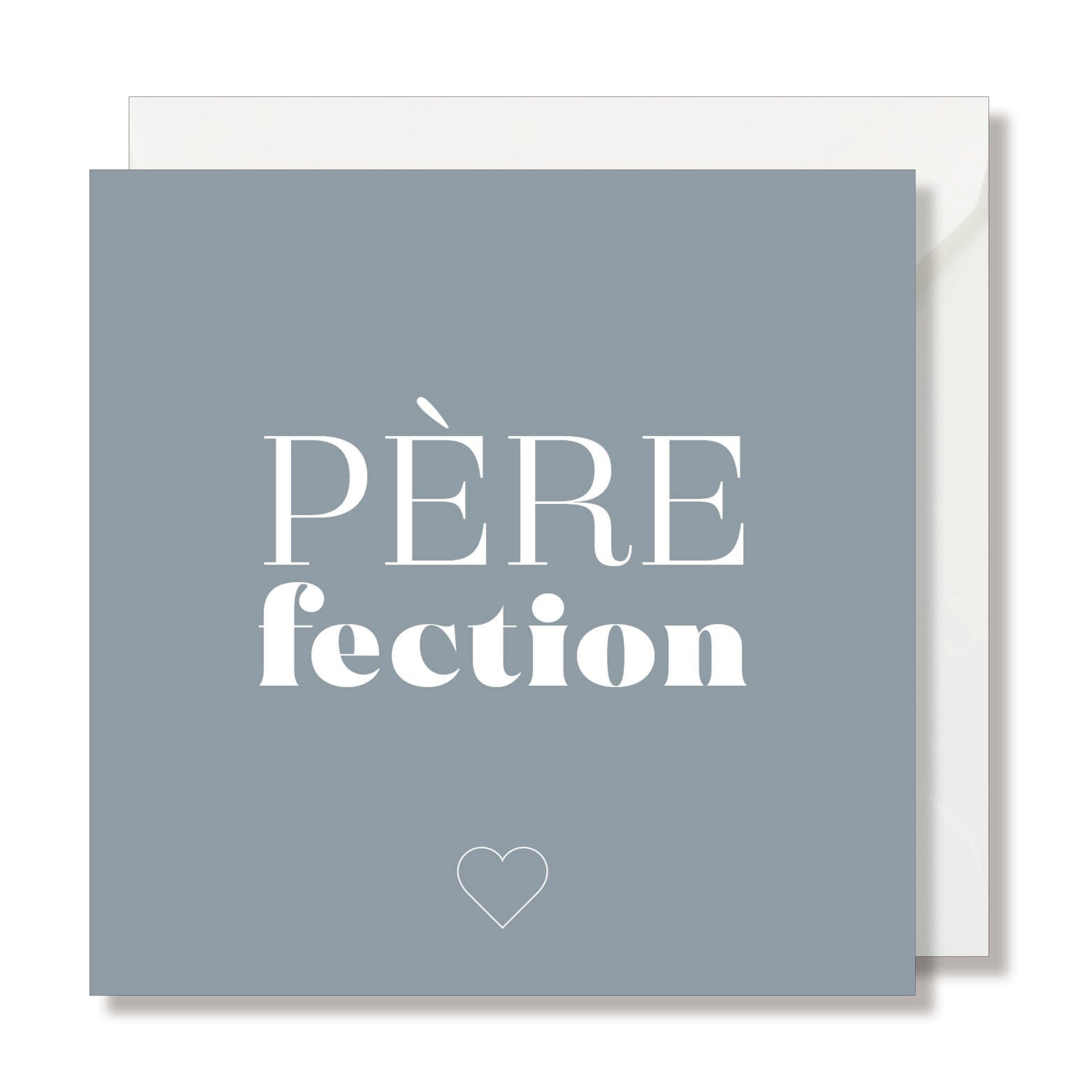 CARTE DE VŒUX "PÈRE-FECTION" BLEU - SEVEN PAPER