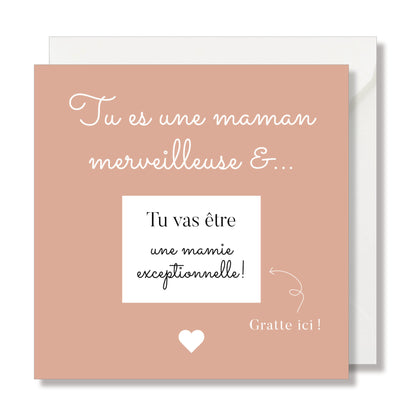 Carte à gratter "papi exceptionnel" vert