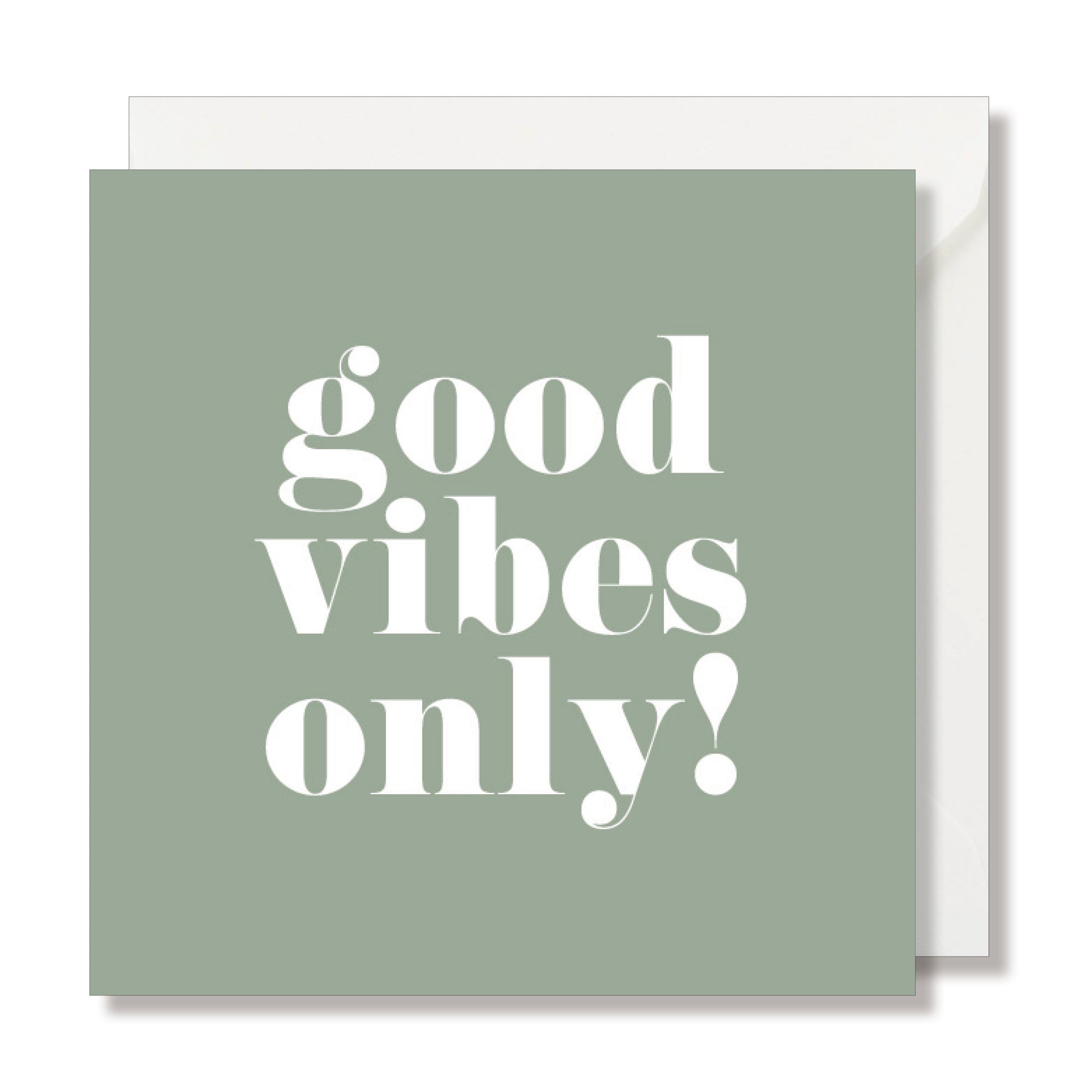 CARTE DE VŒUX "GOOD VIBES ONLY" VERT - SEVEN PAPER