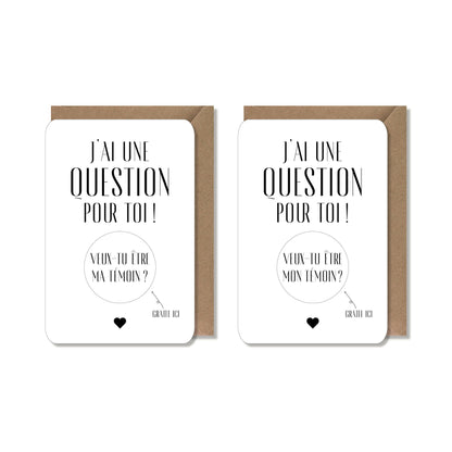 Hochzeitsrubbelkarte - mein Zeuge 