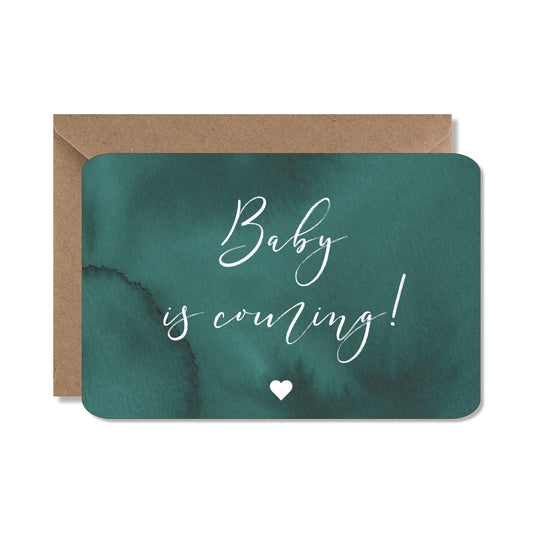 Carte annonce grossesse originale - Baby is coming