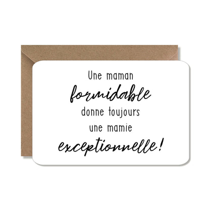Carte annonce originale grossesse - mamie