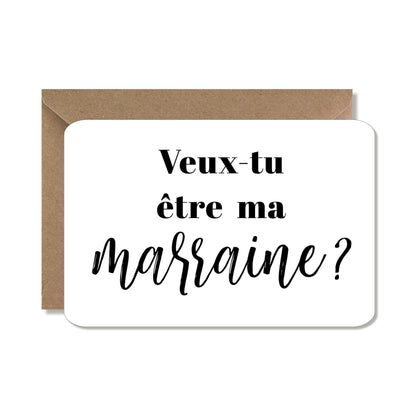Carte originale demande - marraine