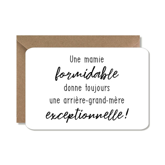Carte annonce grossesse ‘arrière-grand-mère’