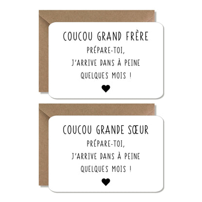 Carte annonce grossesse / naissance ‘grand frère’
