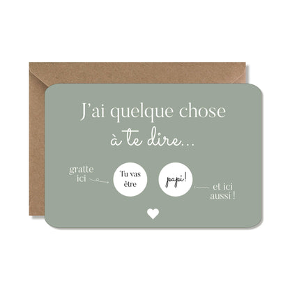 Carte à gratter annonce grossesse - papi