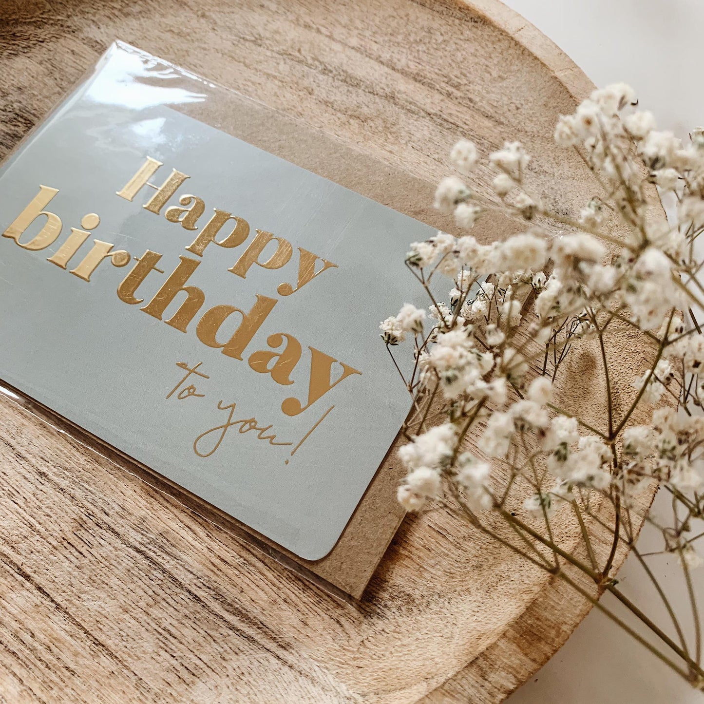CARTE DE VOEUX "HAPPY BIRTHDAY TO YOU" GOLD - SEVEN PAPER