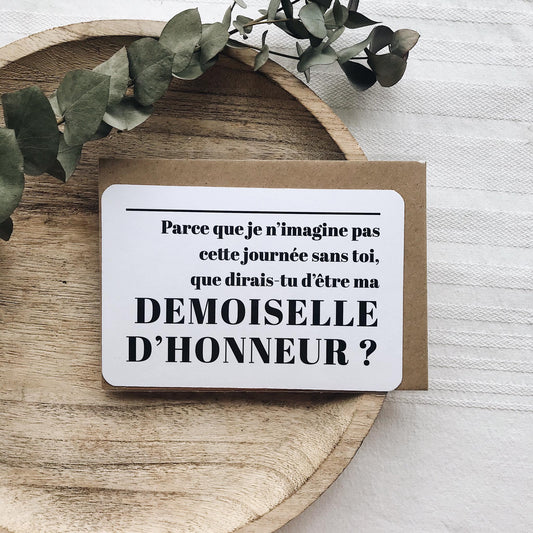 CARTE DEMANDE MARIAGE ‘DEMOISELLE D'HONNEUR’ - SEVEN PAPER