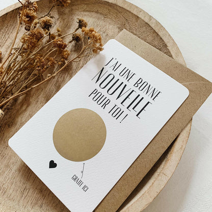 CARTE À GRATTER ANNONCE GROSSESSE ‘TONTON’ - SEVEN PAPER