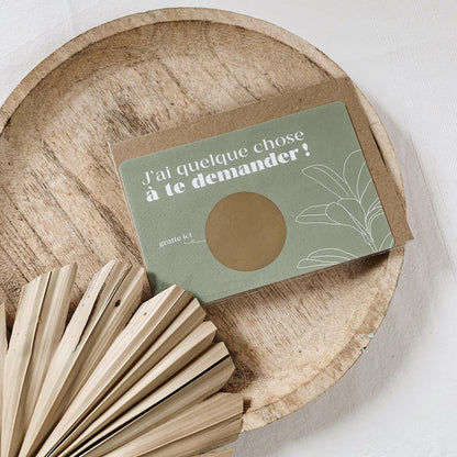 CARTE À GRATTER DEMANDE ‘DEMOISELLE D'HONNEUR’ VERT - SEVEN PAPER