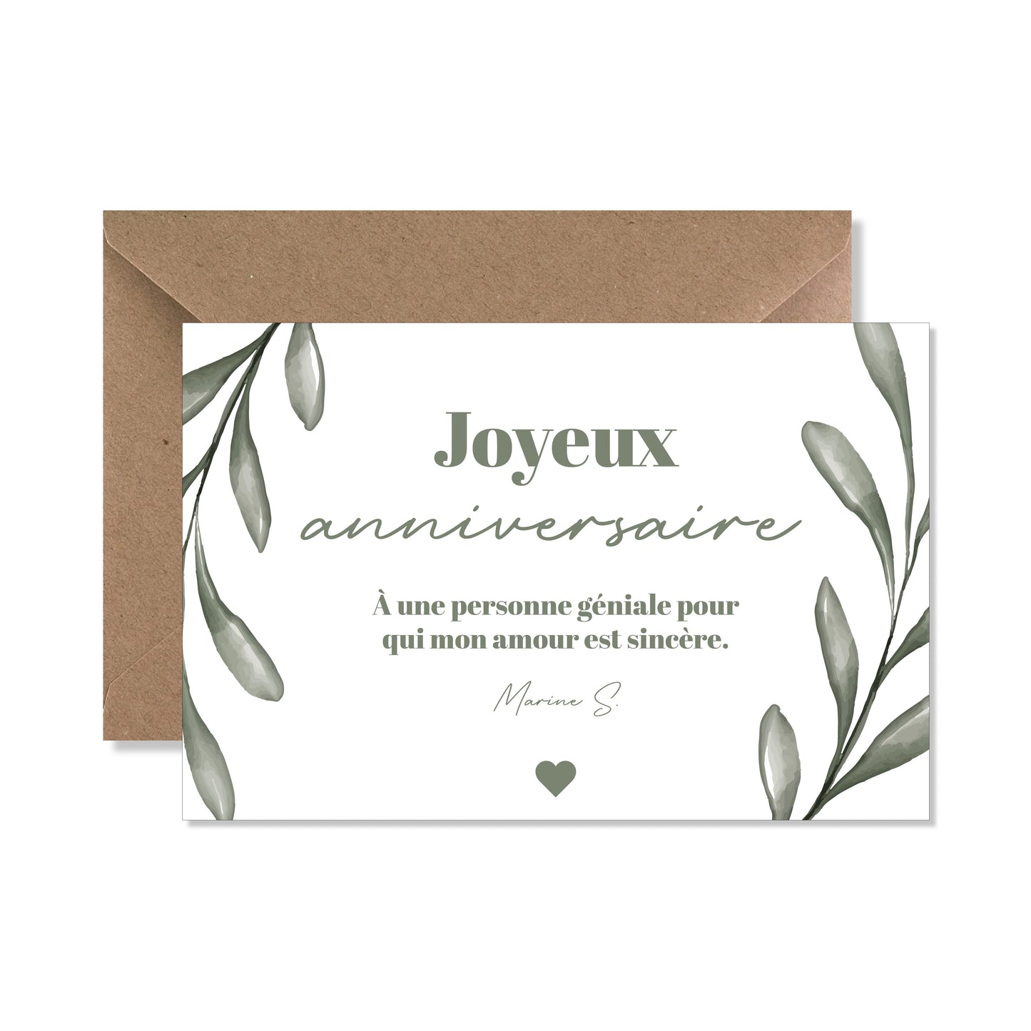 Cartes de vœux anniversaire personnalisée olivier