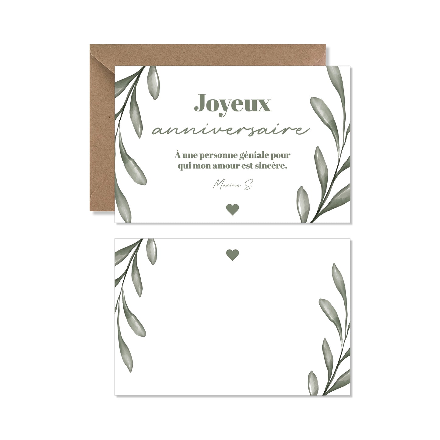 Cartes de vœux anniversaire personnalisée olivier