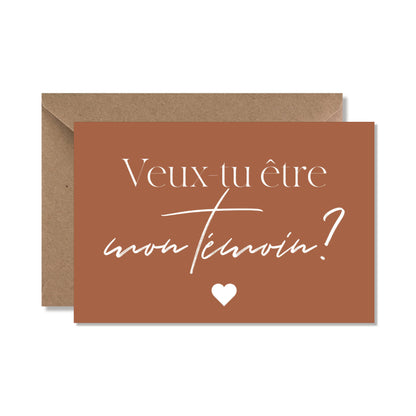 HOCHZEITSKARTEN-ANFRAGE „MEIN ZEUGE“ ZIEGEL 