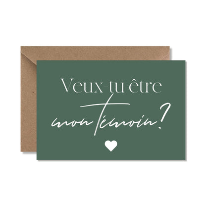 HOCHZEITSKARTEN-ANFRAGE „MEINE ZEUGE“ GRÜN 